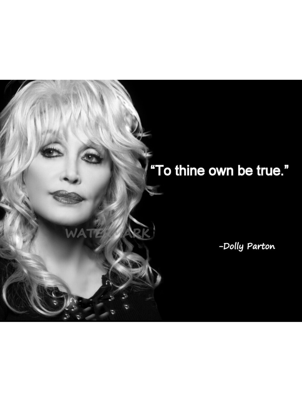 DOLLY PARTON QUOTE TO THINE OWN BE TRUE PUBLICITY PHOTO 8X10